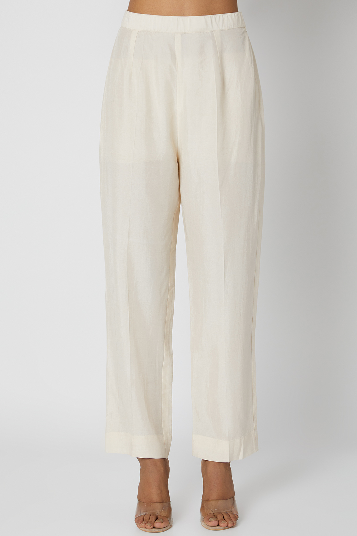 Beige Aari Embroidered Kurta Set