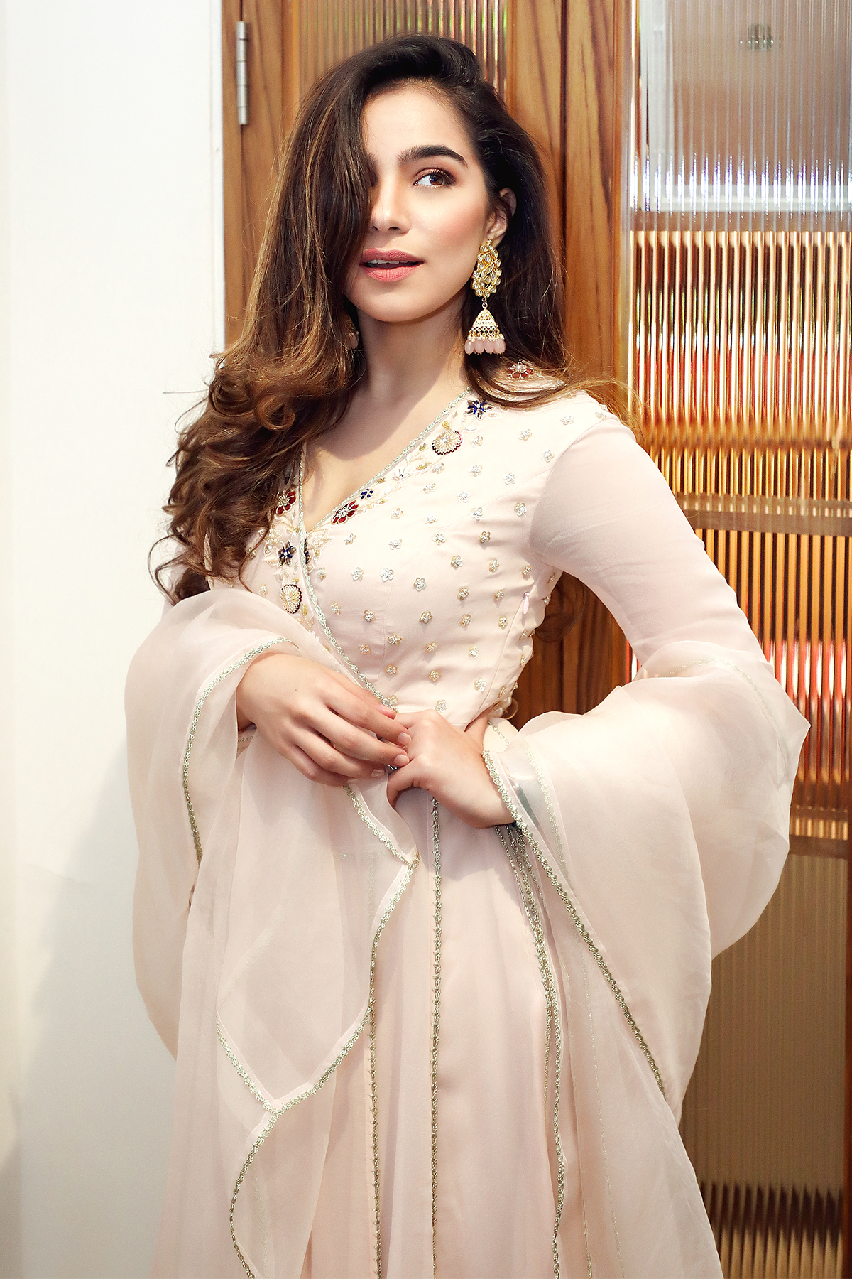 Women's Anarkali with Dupatta closeview