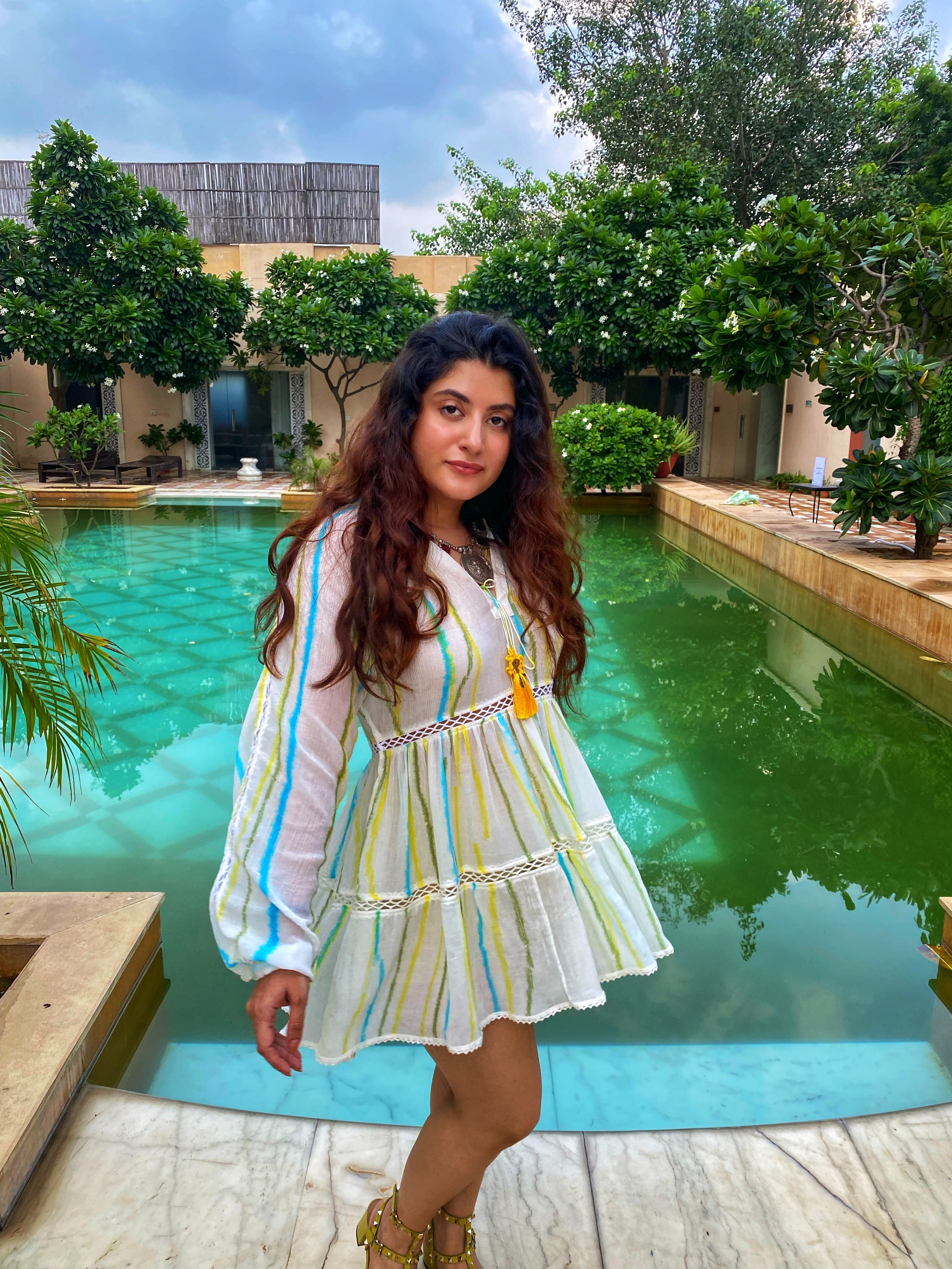 Women's White Tie-Dye Tunic