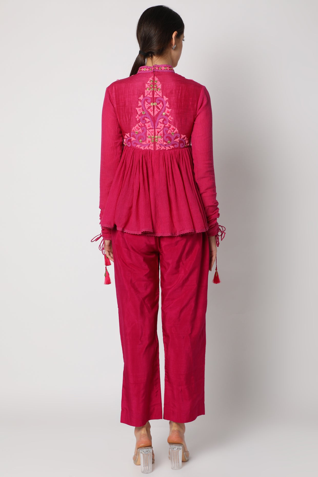 Embroidered Kedia Top for Women's backview