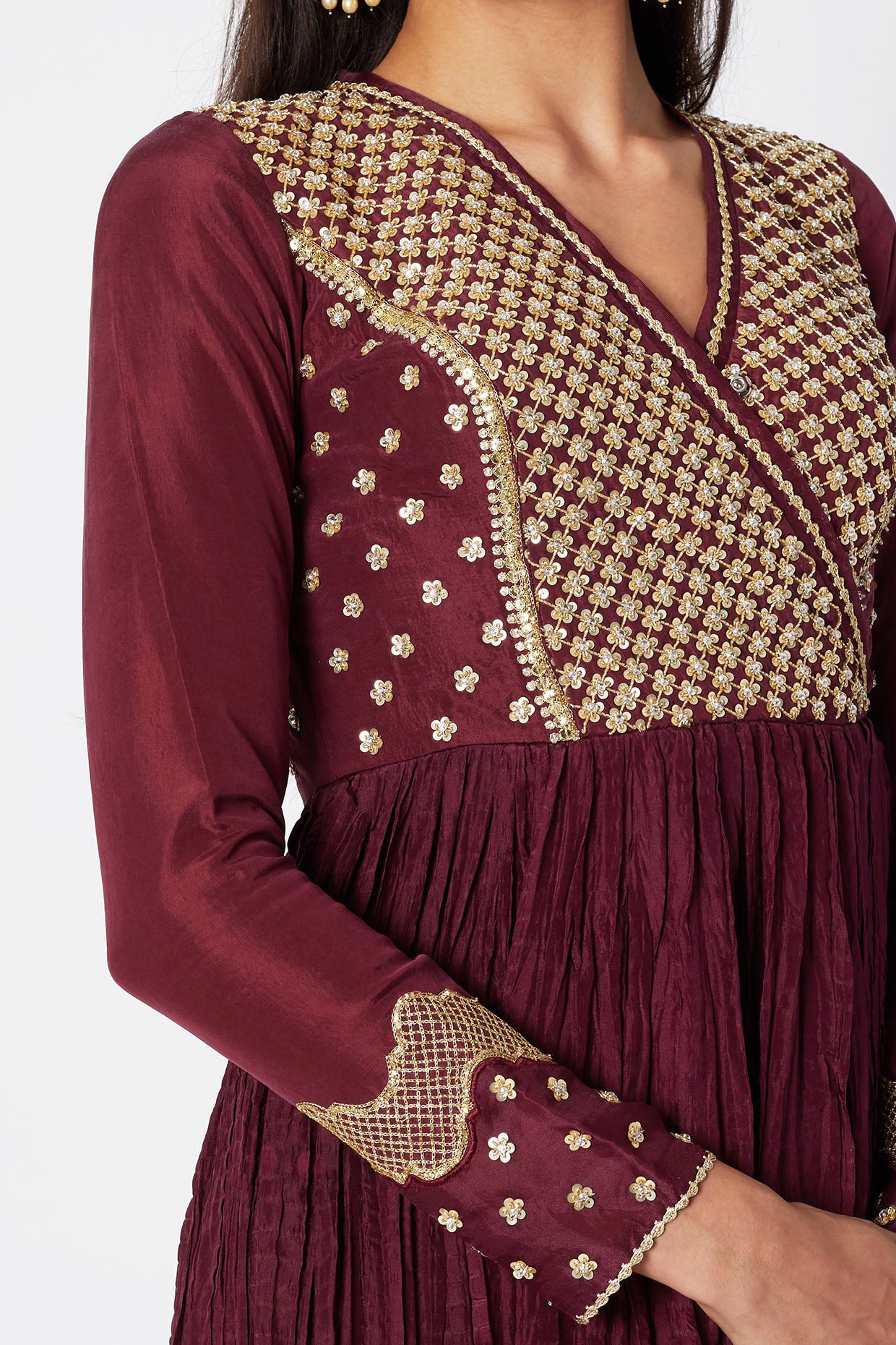 Anarkali Gown with Dupatta closeview