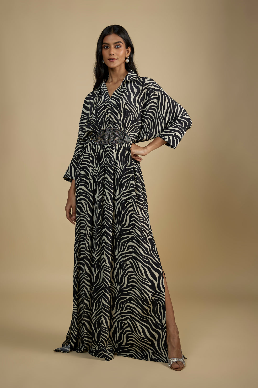 Women's Acid Green Embroidered Anarkali Nadima Saqib