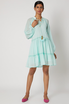 Sky Blue Embroidered Tunic
