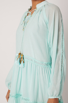 Sky Blue Embroidered Tunic Sideview
