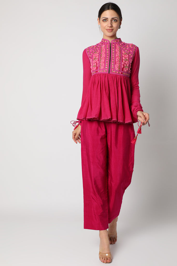 Embroidered Kedia Top for Women's 