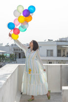 Anam Mirza In White Tie-Dye Dress