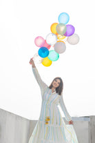 Anam Mirza In White Tie-Dye Dress